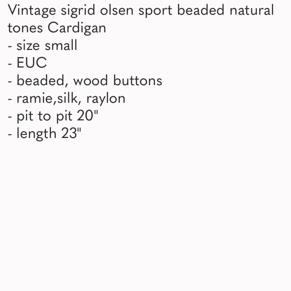 Crocheted Knit Bead Sigrid olsen Sport Cardigan - Picture 14 of 14